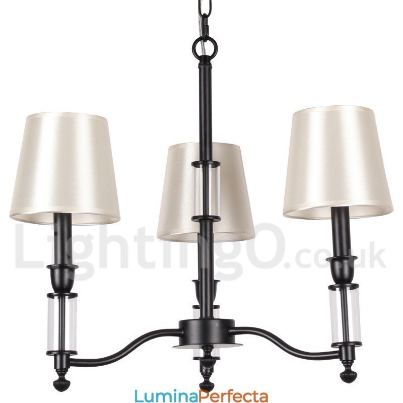 Candelabru în stil lumânare retro, negru, cu 3 lumini