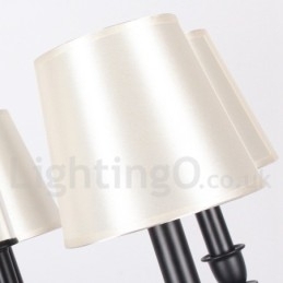 Candelabru în stil lumânare retro, negru, cu 3 lumini