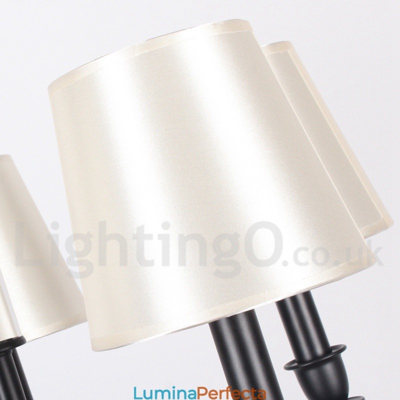 Candelabru în stil lumânare retro, negru, cu 3 lumini