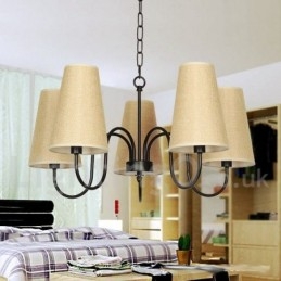Candelabru în stil lumânare retro contemporan cu 5 lumini