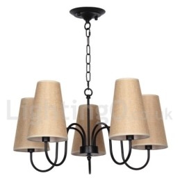 Candelabru în stil lumânare retro contemporan cu 5 lumini