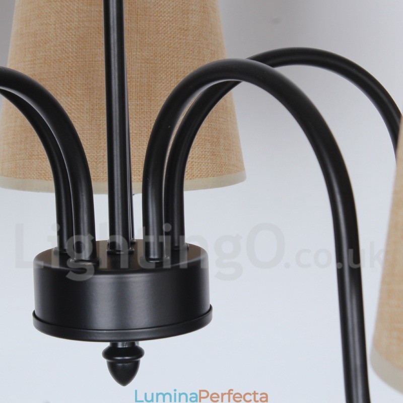 Candelabru în stil lumânare retro contemporan cu 5 lumini