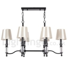 Candelabru în stil lumânare retro, negru, rustic, cu 6 lumini