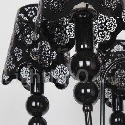Candelabru cu 6 lumini, modern, contemporan, negru, stil lumânare