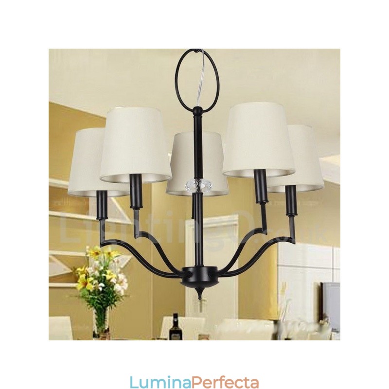 Candelabru în stil lumânare modern și contemporan cu 5 lumini