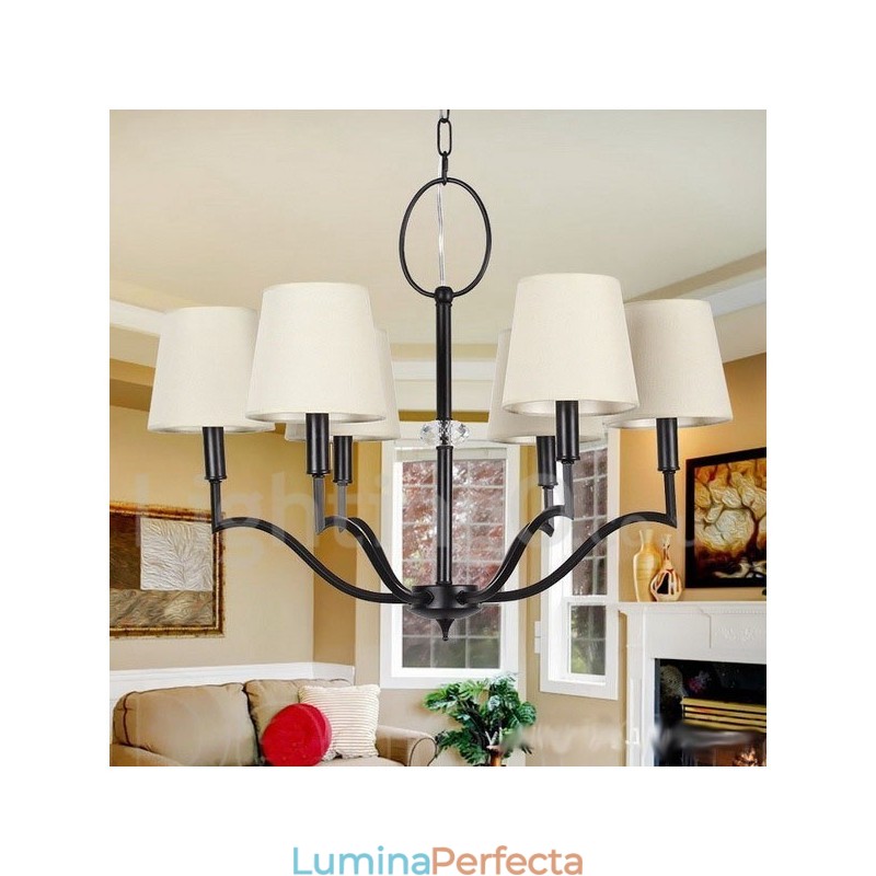 Candelabru în stil lumânare modern și contemporan cu 6 lumini