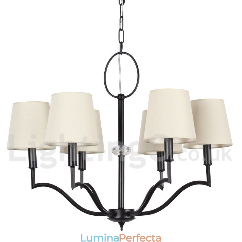Candelabru în stil lumânare modern și contemporan cu 6 lumini