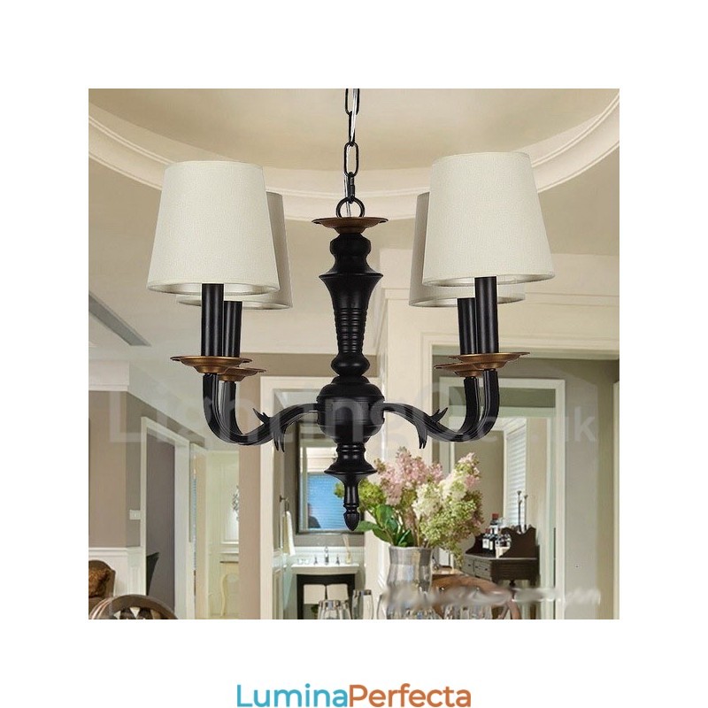 Candelabru în stil retro lumânare cu 4 lumini