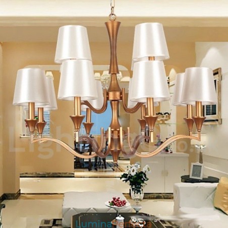 Candelabru în stil lumânare în stil mediteranean cu 12 lumini Candelabru în stil lumânare în stil mediteranean cu 12 lumini