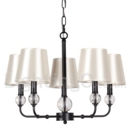 Candelabru contemporan în stil lumânare cu 5 lumini, rustic, retro negru