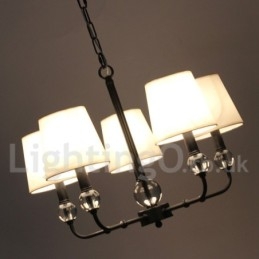Candelabru contemporan în stil lumânare cu 5 lumini, rustic, retro negru