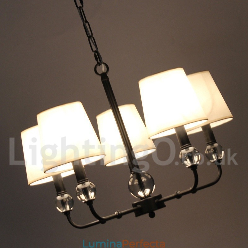 Candelabru contemporan în stil lumânare cu 5 lumini, rustic, retro negru