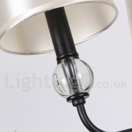 Candelabru contemporan în stil lumânare, retro, negru, cu 3 lumini