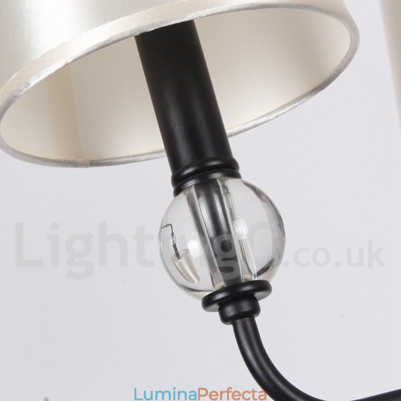 Candelabru contemporan în stil lumânare, retro, negru, cu 3 lumini