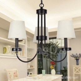 Candelabru negru, retro, în stil lumânare, cu 3 lumini