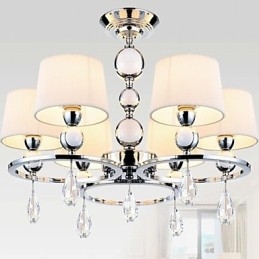Candelabru contemporan modern din metal cromat din cristal