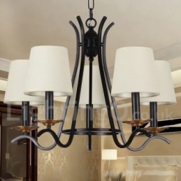 Candelabru în stil lumânare retro, negru, cu 5 lumini