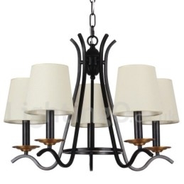 Candelabru în stil lumânare retro, negru, cu 5 lumini