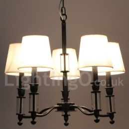 Candelabru mare, negru, cu 5 lumini, cu 2 niveluri Candelabru în stil lumânare retro contemporan