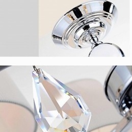 Candelabru contemporan modern din metal cromat din cristal