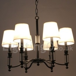 Candelabru în stil lumânare retro, negru, cu 6 lumini