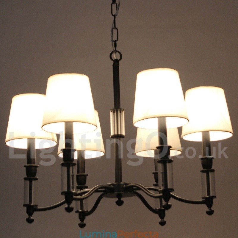 Candelabru în stil lumânare retro, negru, cu 6 lumini