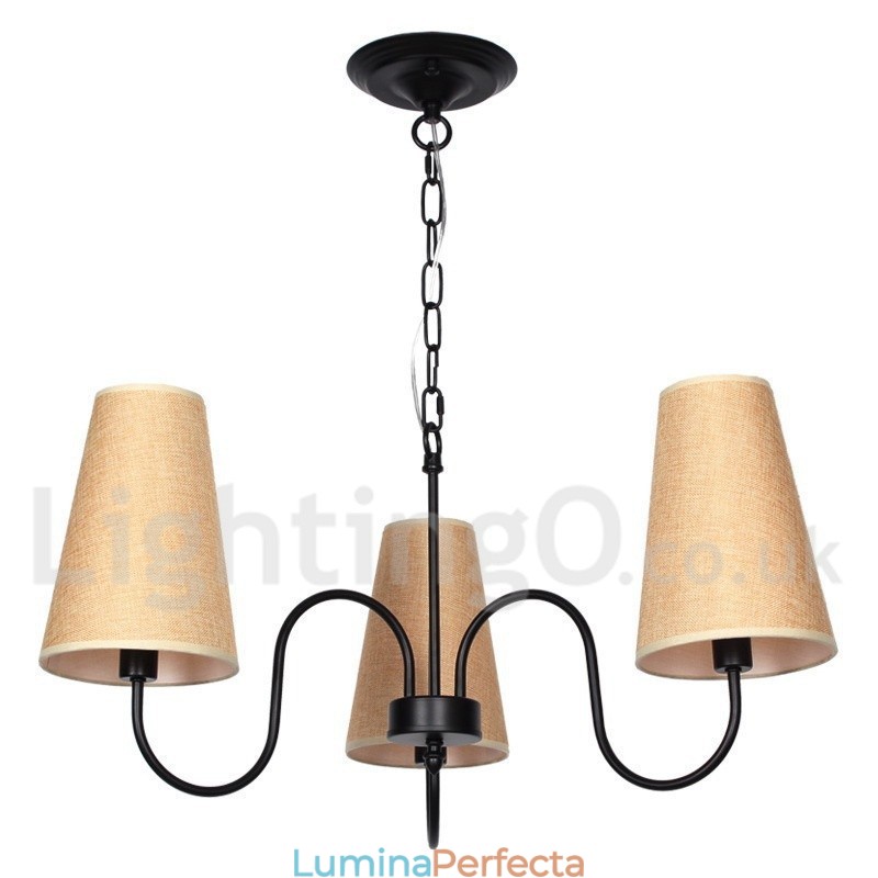 Candelabru în stil lumânare în stil retro mediteranean cu 3 lumini
