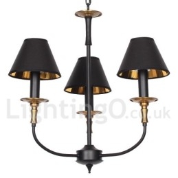 Candelabru retro contemporan în stil lumânare cu 3 lumini