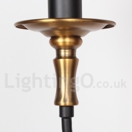 Candelabru retro contemporan în stil lumânare cu 3 lumini
