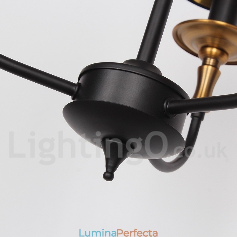 Candelabru retro contemporan în stil lumânare cu 3 lumini