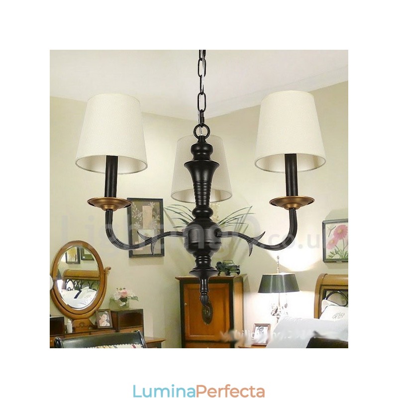 Candelabru retro în stil lumânare, cu 3 lumini