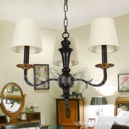 Candelabru retro în stil lumânare, cu 3 lumini Candelabru retro în stil lumânare, cu 3 lumini