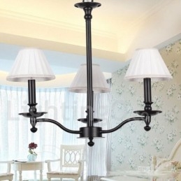 Candelabru negru, retro, în stil lumânare, cu 3 lumini