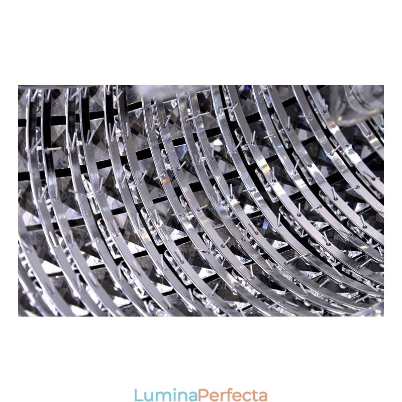 Lumină suspendată de tavan modernă din cristal K9 Candelabru de interior Lampă de iluminat tambur Corpuri