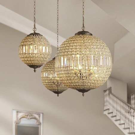 Globe Modern K9 Crystal Plafon suspendat Candelabru de interior Iluminat tambur Lămpi Corpuri Globe Modern K9 Crystal Plafon suspendat Candelabru de interior Iluminat tambur Lămpi Corpuri