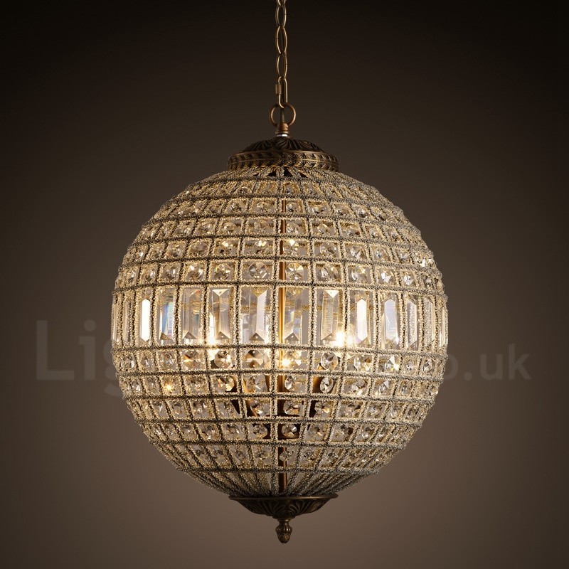 Globe Modern K9 Crystal Plafon suspendat Candelabru de interior Iluminat tambur Lămpi Corpuri
