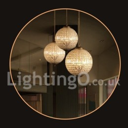 Globe Modern K9 Crystal Plafon suspendat Candelabru de interior Iluminat tambur Lămpi Corpuri