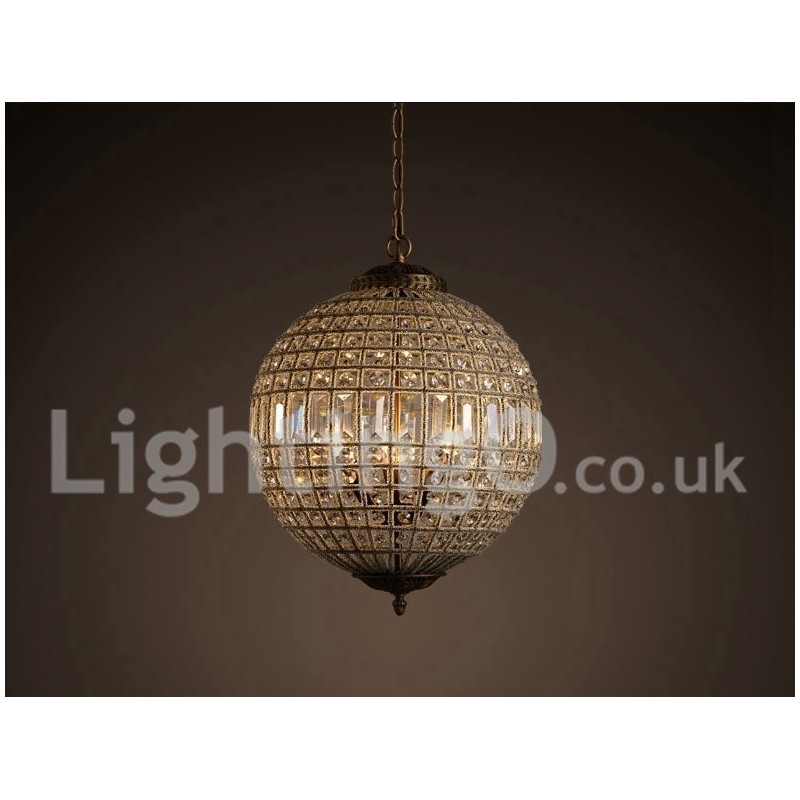 Globe Modern K9 Crystal Plafon suspendat Candelabru de interior Iluminat tambur Lămpi Corpuri
