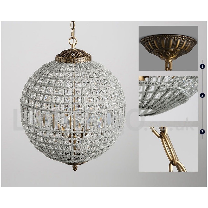 Globe Modern K9 Crystal Plafon suspendat Candelabru de interior Iluminat tambur Lămpi Corpuri