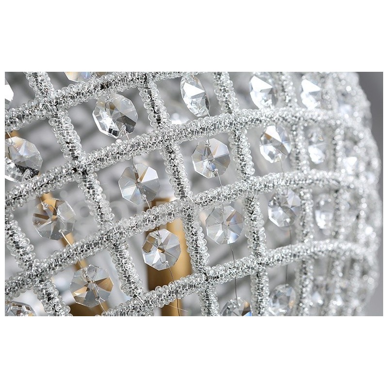 Globe Modern K9 Crystal Plafon suspendat Candelabru de interior Iluminat tambur Lămpi Corpuri