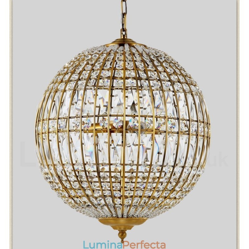 Globe Modern K9 Crystal Plafon suspendat Candelabru de interior Corpuri de iluminat Lămpi
