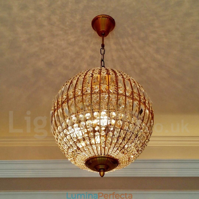 Globe Modern K9 Crystal Plafon suspendat Candelabru de interior Corpuri de iluminat Lămpi