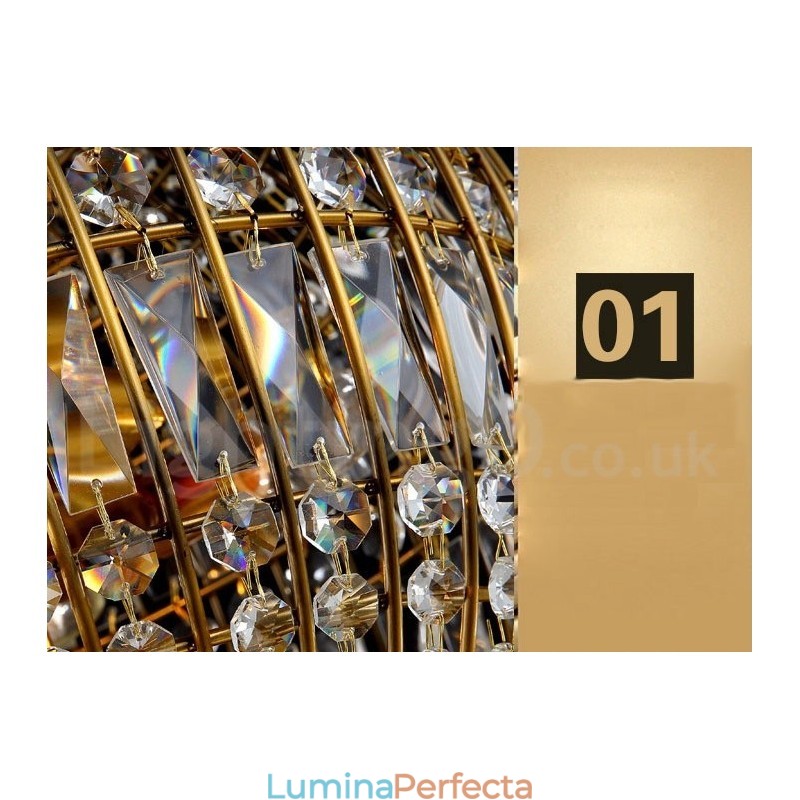 Globe Modern K9 Crystal Plafon suspendat Candelabru de interior Corpuri de iluminat Lămpi