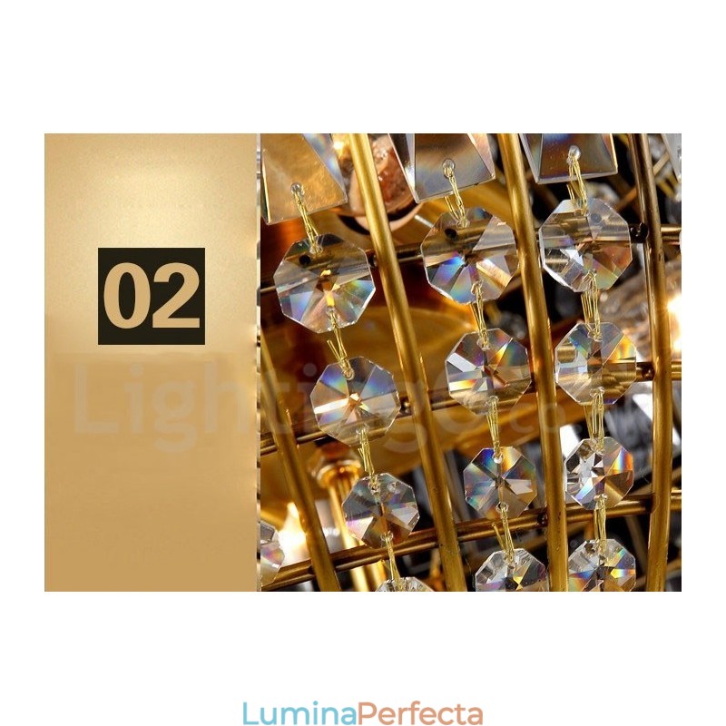 Globe Modern K9 Crystal Plafon suspendat Candelabru de interior Corpuri de iluminat Lămpi