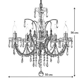 Candelabru elegant din cristal cu 5 lumini