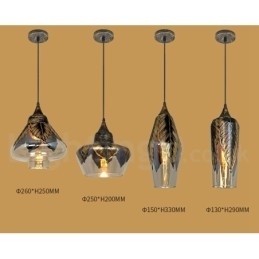 Lampă suspendată din sticlă retro europeană Lampă suspendată Lounge