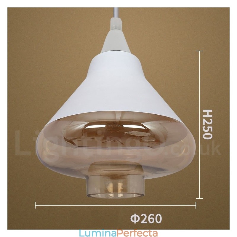 Lampă suspendată din sticlă retro europeană