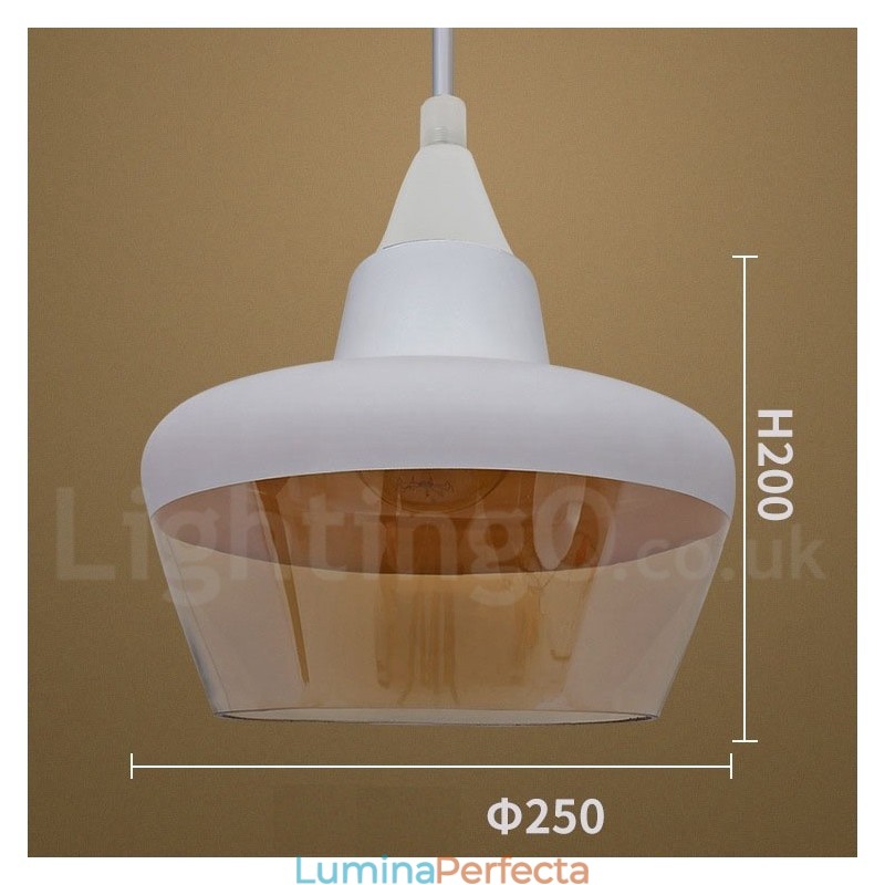 Lampă suspendată din sticlă retro europeană