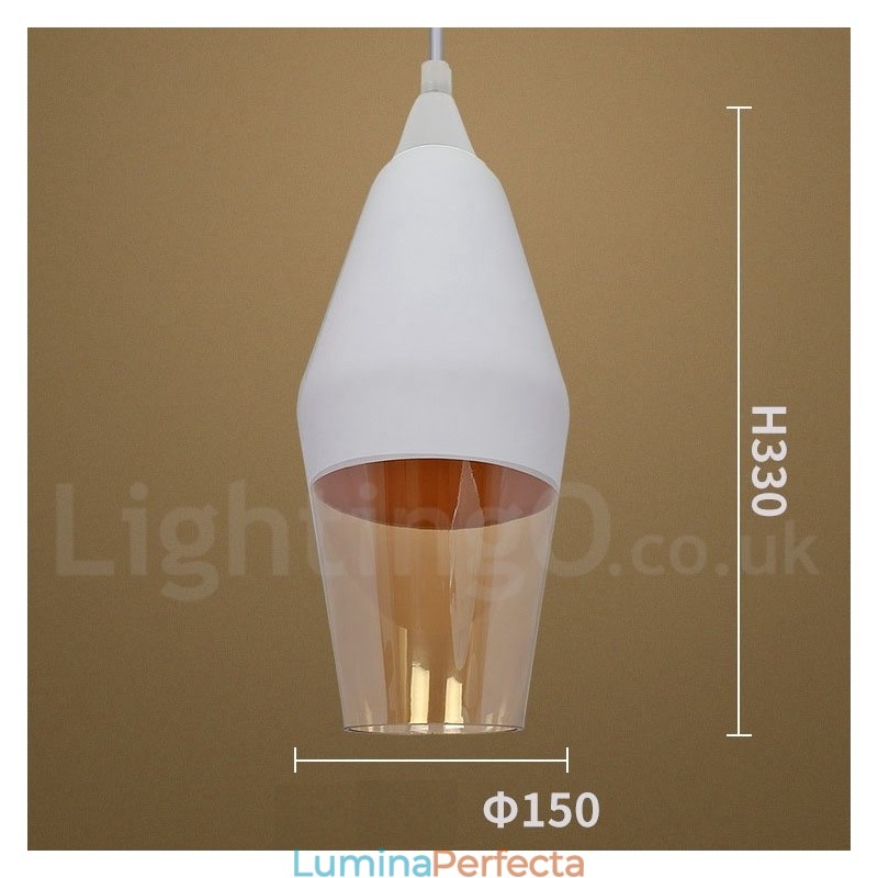 Lampă suspendată din sticlă retro europeană