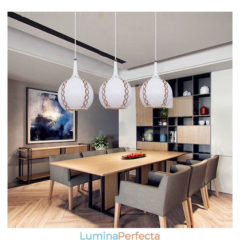 Lampă suspendată din sticlă Lounge modernă și contemporană